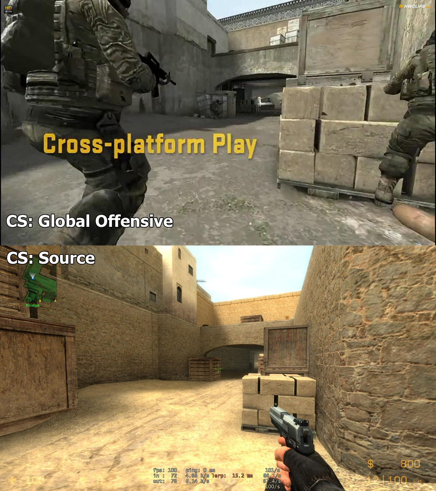 Counter-Strike: Global Offensive : Сравнение скриншотов Counter-Strike:  Global Offensive и Counter-Strike Source Counter-Strike: Global Offensive и  Source скриншот