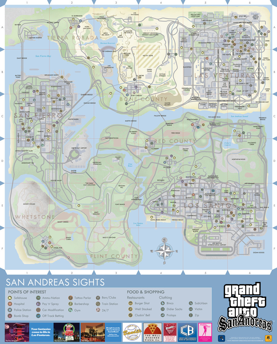 GTA: San Andreas : Rockstar предлагает карты из Grand Theft Auto для  скачивания GTA San Andreas карта