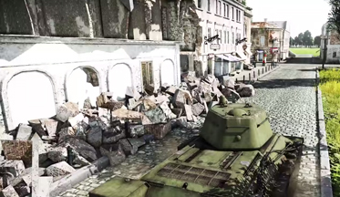 Видео War Thunder - ранняя модель разрушения зданий