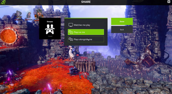 Видео Nvidia GeForce Experience - кооператив через трансляцию