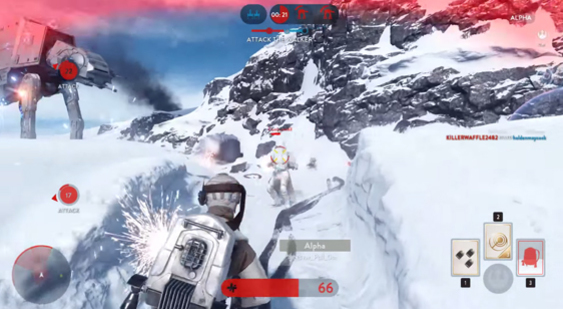 Геймплей Star Wars: Battlefront - битва за Хот