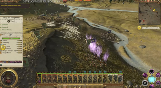 Геймплей Total War: Warhammer - Зеленокожие против Бретонии