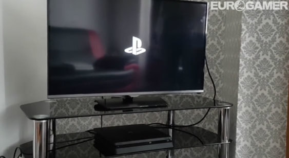 Видео включения PS4 Slim