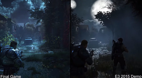 Видео сравнения готовой Gears of War 4 с показом на E3 2015