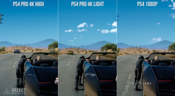 Видео сравнения Final Fantasy 15 на PS4 Pro и PS4