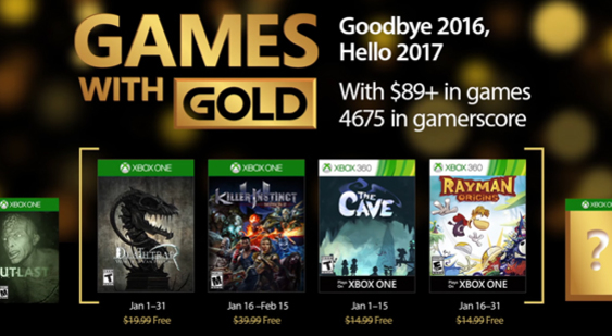 Игры для подписчиков Xbox Live Gold - январь 2017 года