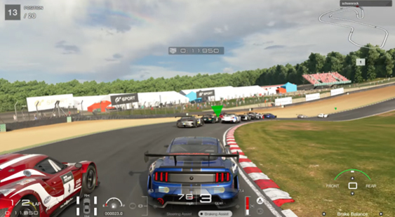 Геймплей Gran Turismo Sport - трасса Brands Hatch