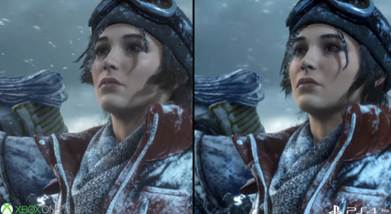 Видео Rise of the Tomb Raider - сравнение графики на Xbox One X и PS4 Pro