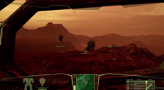15 минут геймплея MechWarrior 5: Mercenaries - мех Atlas на пустынной планете