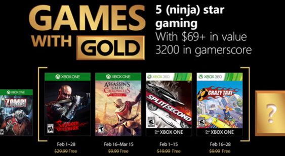 Игры для подписчиков Xbox Live Gold - февраль 2018 года