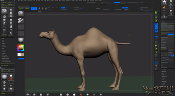 Видео Mount & Blade 2: Bannerlord - создание модели верблюда