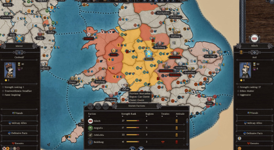 Геймплей Total War Saga: Thrones of Britannia за Мерсию